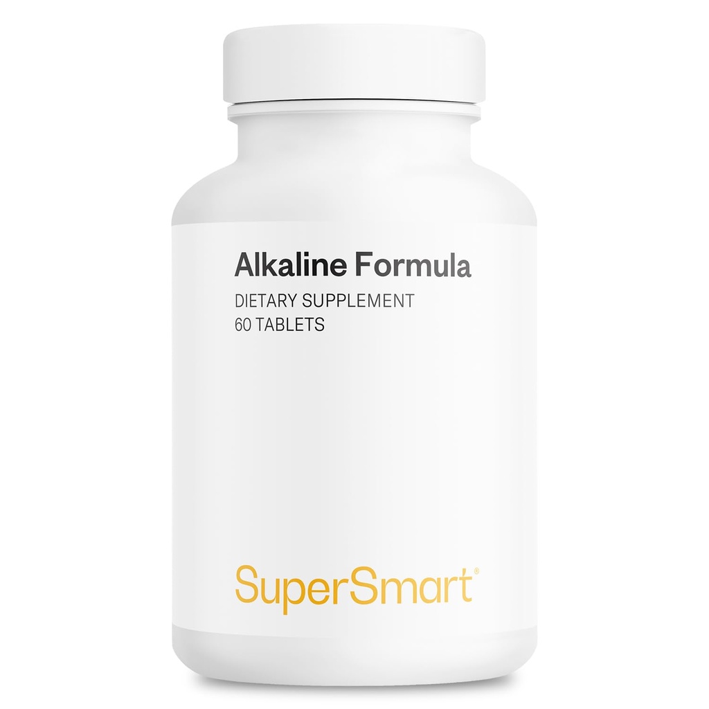 Supersmart - Alkaline Formel Supplement (erweiterte Formel) - mit Kaliumphosphat, Calcium & Magnesium Citrat - pH Balance | Non-GMO & Gluten Free - 60 Tabletten