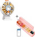 Daviky Pill Dispenser Täglich, Große Pille Organisieren, Automatische Pillenspender, Smart Pill Organizer mit Alarm