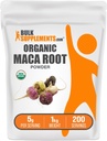 BulkSupplements.com Organic Maca Powder - Bio Maca Root Powder, Superfood Supplement - Glutenfrei, 5g pro Servierung, 1kg (2.2 lbs) (Pack von 1)