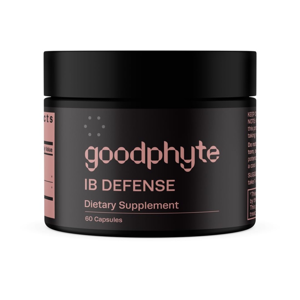 Goodphyte | IB Defense Dietary Supplement | 60 Capsule | Naturally Occuring Enzymes that Regulate Digestion | Premium All Natural Relief from IBS, Constipation, Bloating, Gas, & Indigestion
