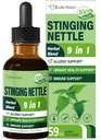 Gocce di erbe, estratto con ortica ortica di ortica per il supporto allergia, salute urinaria e immunità. 2o