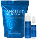 Antichi minerali Fiocchi di bagno di magnesio - Spray di olio di magnesio e Lozione di magnesio - Efficienza ad alto assorbimento per il rilassamento, benessere e sollievo muscolare
