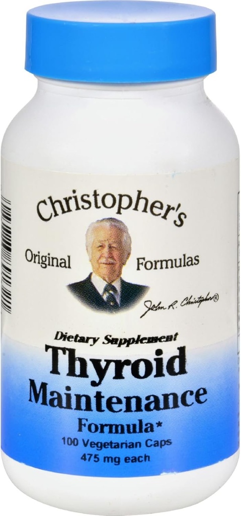 Christopher's Thyroid Maintenance - 485 mg - 100 Vegetarische Kapseln