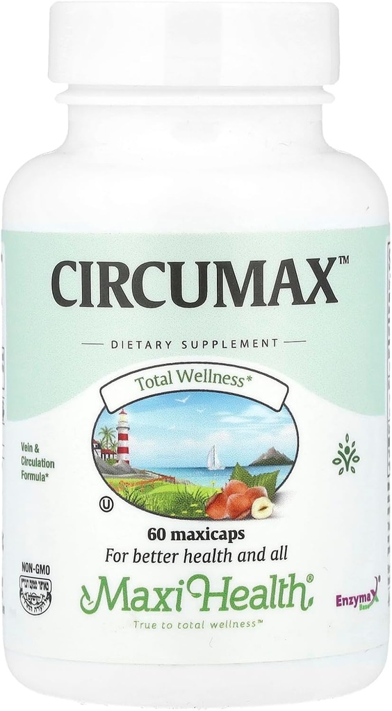 Maxi Salute CircuMax Supplemento - Alta potenza - Veina e Circolazione Formula - 60 capsule - Kosher