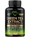 Capsules d'extrait de thé vert avec haricots verts et vinaigre de cidre de pomme - Soutien énergétique et métabolique - Supplément de thé vert 50% EGCG - 20:1 Extrait naturel - pour les hommes et les femmes - 120 Capsules végétaliennes