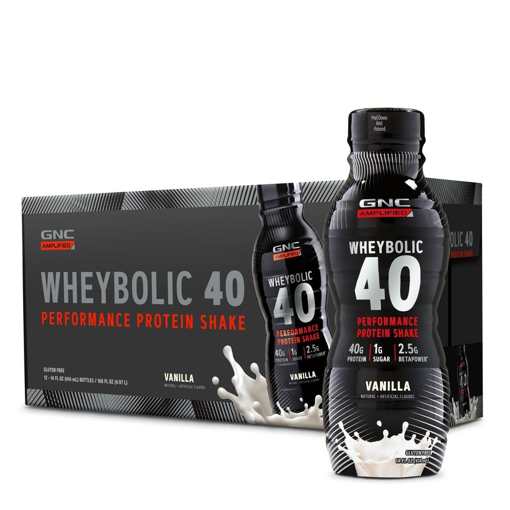 GNC AMP Wheybolic 40 - Vanilla - 14oz. (12 bottiglie)