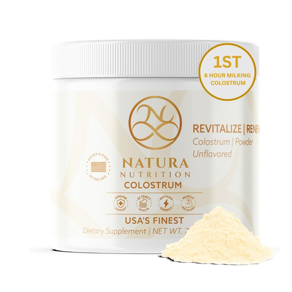 Grass-Fed Bovine Colostrum Powder – 100% Pure, First Milking – Natural IgG 25% – Gut, Immune & Recovery Support – USA Sourced, Additive-Free – 60 Serve