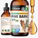 Estratto di corteccia di pino BIO KRAUTER - Ricco di Antiossidanti Supplemento liquido - 400 mg Gocce di Pino Marittimo Francese - Vegan, Alcol & Sugar Free - 4 Fl Oz