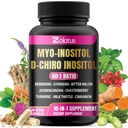 Zolotus Myo-Inositol & D-Chiro Inositol Ideale Ratio Inositol Ergänzung mit Bitter Melon, Milchdistel, Turmeric, Gymnema, Chasteberry, Ceylon Cinnamon, Ashwagandha, Berberine - 90 Kapseln