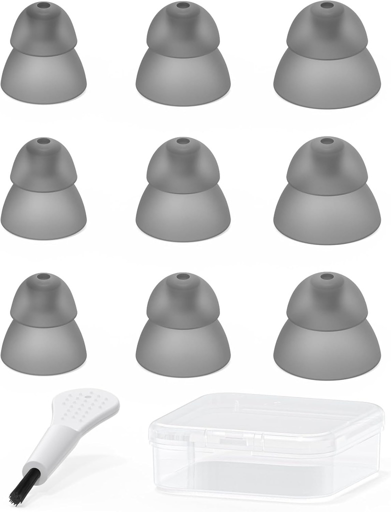 Hörgerät Dome - Doppelschicht geschlossen Typ Power Dome für Resound SureFit RIC und Open Fit BTE Hörgeräte Ohr Tipps Zubehör mit Carry Case (Trial Pack 9pcs)