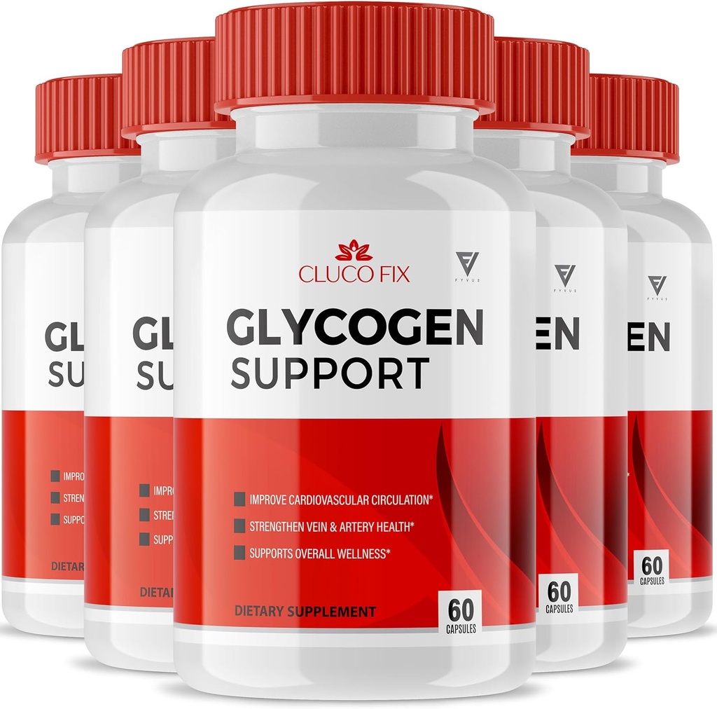 (5 Pack) ClucoFix Glycogen Support Capsule, ClucoFix Glycogen Health and Wellness Multivitamin Support Supplementi, ClucoFix Glyco Advanced Global Health Formula Support Recensioni (300 Capsule)