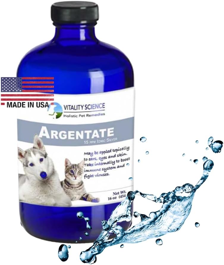 Vitality Science Argentate Ionic Silver for Dogs | Promotes Oxygen-Rich Environment (16oz)