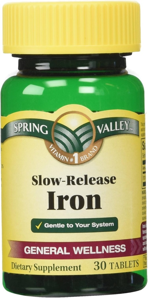 Spring Valley Slow Release Iron, 30 Tabletten (1)