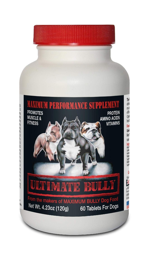 Ultimate Bully - Maximum Performance Canine Supplement, 60 Tabletten, Made in USA