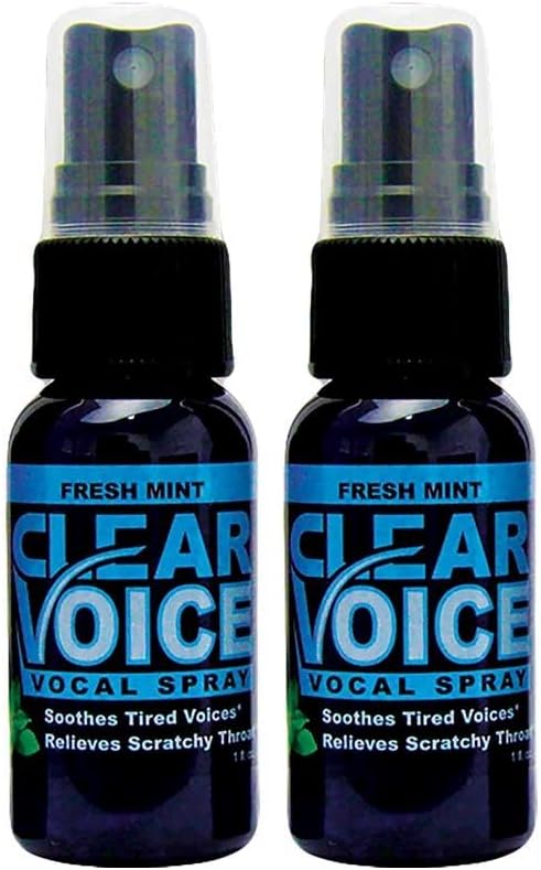 Chiaro vocale orale gola spruzzo Singing Ease Clarity Soothing Dampener Moisturizer Rilievo Vocale Eze Riduttore Booster Trattamento, Made in USA, Fresco Mint Flavor (2 Confezione)