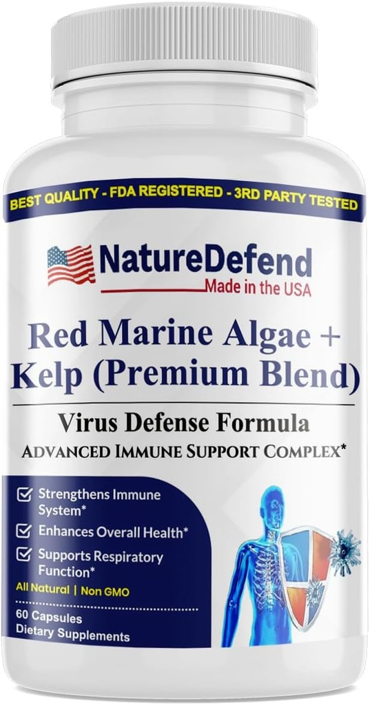 Rafforza Immune, Unico All Natural Red Marine Algae e Kelp. Qualità Matters!