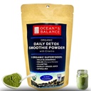 Polvere di Smoothie del detox giornaliero di equilibrio dell'oceano con Cilantro, Mirtillo, Spirulina, Polvere di succo di erba di Dulse Seaweed & Barley — miscela di Smoothie facilmente digerita per Detox Cleanse (4 oz - 1 Pack)