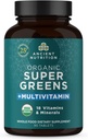 Antica Nutrition Supergreens Multivitamin Tablets, Polvere Superfood Organica con Multivitaminici Fatto da Frutti Reali, Verdura e Erbe, per Supporto Digestivo ed Energetico, 90 Conte