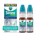 Vicks Sinex SEVERE Allergy & Sinus Nasal Spray, Original Ultra Fine Mist, Decongestant Medicine, Relief von Nasal Congestion durch Kalt oder Allergie, Sinus Druckentlastung, 265 Sprays x 2