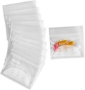 Sacs de poche pour pilules extra-poupées - (paquet de 100) 3" x 2" 8 Mil - BPA Pilules de fermeture à glissière jetables sans polybag, tous les jours AM PM Médicament de voyage Pochettes d'entreposage de l'organisateur, étiquettes claires réutilisables avec ou sans inscription