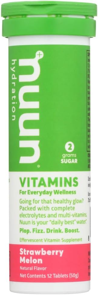 Nuun Vitamine: Erdbeer Melon Tägliche Hydratationsergänzung (3 Tubes von 12 Tabs)3