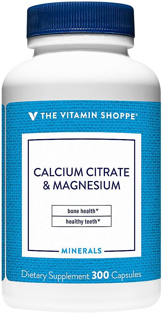 Citrato di calcio e magnesio (300 capsule) di The Vitamin Shoppe