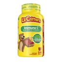 L'il Critters Kids Immune C Supplément Gummy avec vitamine C, zinc et vitamine D3 pour le soutien immunitaire, 190 ct (95-190 jours d'approvisionnement), 4 saveurs délicieuses d'Amérique Numéro Un Gummy Vitamine Marque