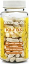 DOCTOR SAFE Vitamin D3 K2 mit Calcium & BioPerine MK7 + D3 5000iu US-Made Non-GMO Glutenfreie Soja- Frei (120 Kapseln - 4 Monate Versorgung)
