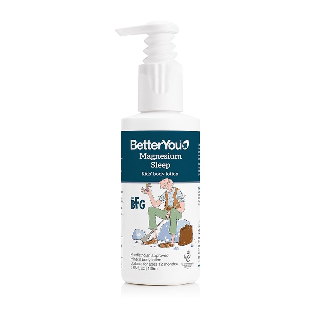 BetterYou Magnesium Schlaf Body Lotion - Relaxing Kids Body Lotion - Magnesium Cream WIth Lavender und Kamille - Für Kinder ein und nach oben - 4.56 Unze