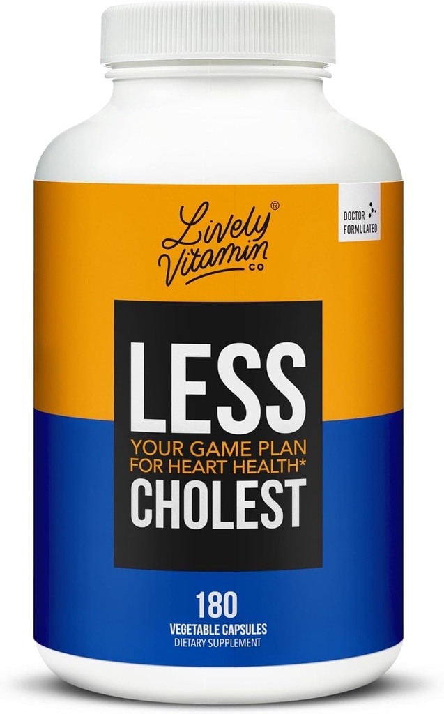VITAMINA CO. Colesterolo bilanciato e salute circolatoria - Statin Free - Riso rosso lievito - Bergamotto - Resveratrolo - CoQ10 - Glutine, Latticini, Soy-Free - 180 Capsule Vegan
