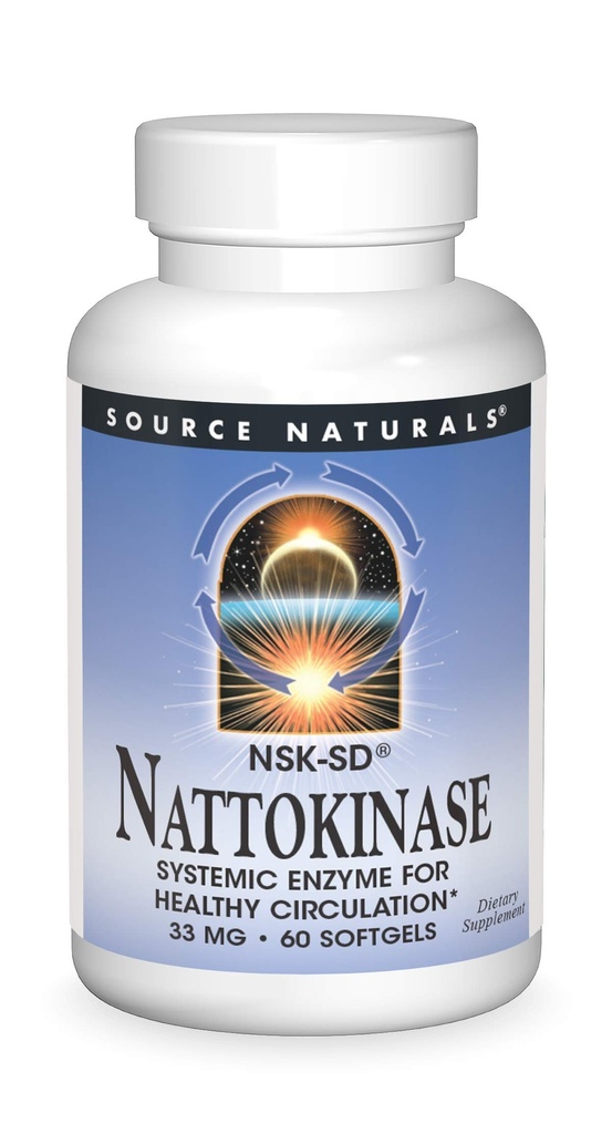 Fonte Naturals Nattokinase Enzima sistemico per Circolazione sana* 33mg - 60 Softgels