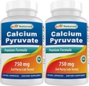 Calcium Pyruvate 750 mg 120 capsule di Best Naturals (Pack of 2)