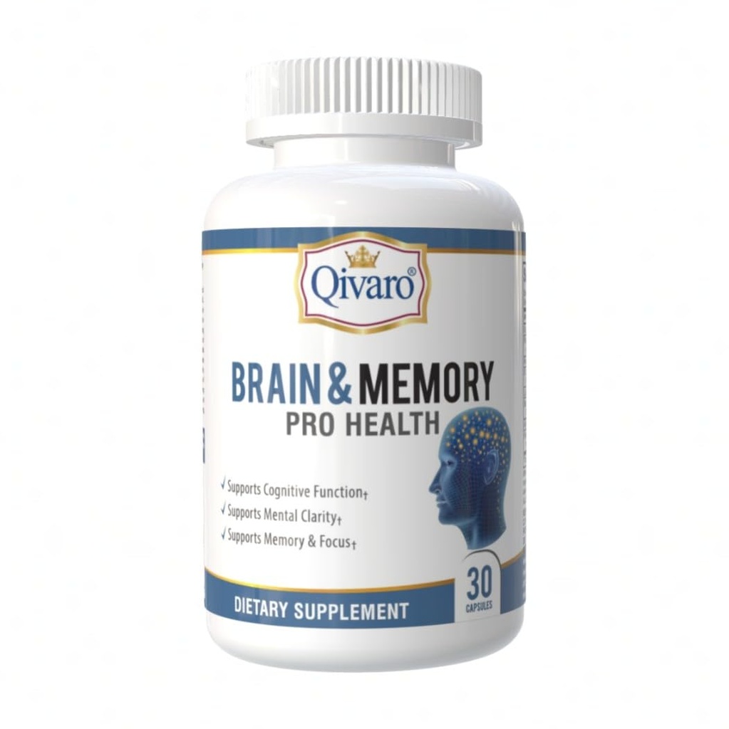 Brain & Memory Pro Health - Supporto naturale per la funzione cognitiva - Integratore di mente e memoria per la salute del cervello - Vegan e non OGM - Made in USA – 30 capsule