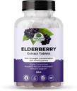 Amazing Botanicals Elderberry Extract 100X Strength Tablets - Organic Immune Support & Wellness Supplement | 30 Tablets