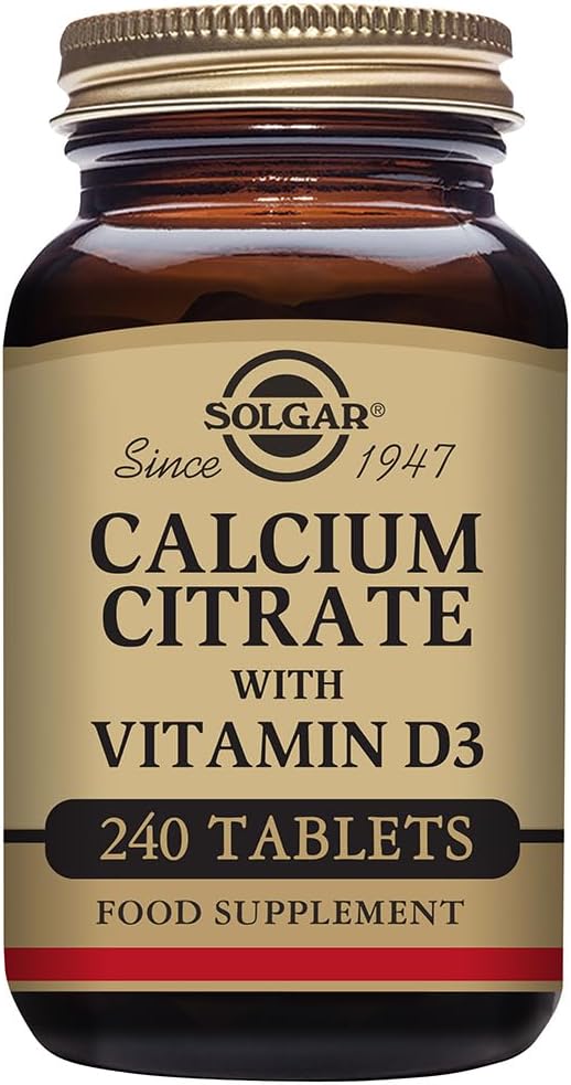 Citrate de calcium de solvant avec comprimés de vitamine D3, 240 Nombre (paquet de 1)