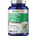 NusaPure Green Tea 20:1 Extrakt, 1200 mg Äquivalent zu 24000mg, 180 Vegan Kapseln, 50% EGCG, 98% Polyphenole, 80% Catechins