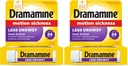 Dramamine tutto il giorno Meno Drowsy Motion Sickness Relief | 8 compresse incluse (Pack of 2)