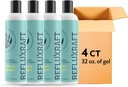Säure Reflux-Therapie, Bio-Alginat, Schnelle und lange anhaltende Gerd, LPR & Digestion Symptom-Unterstützung, Zero Sugar, Glutenfrei, Low Sodium, Lemon Ginger, 47 Gel Servings per 8 OZ Bottle, 4 Pack