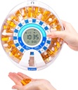 Zoksi Automatische Pillenspendemaschine für Ältere mit Alarm, Elektronische Pillenspender und Organizer, Timed Medication Dispenser, monatliche Medizin Reminder für Rezepte und Vitamine