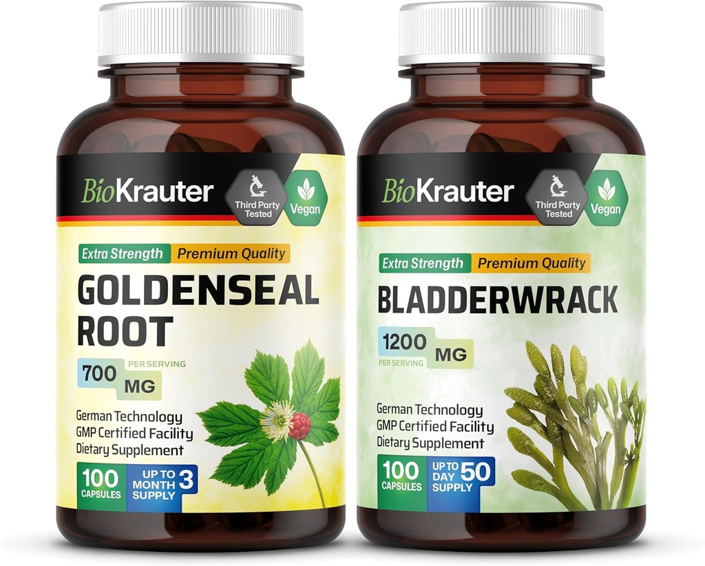 BIO KRAUTER Goldenseal 100 capsule & Bladderwrack 100 capsule