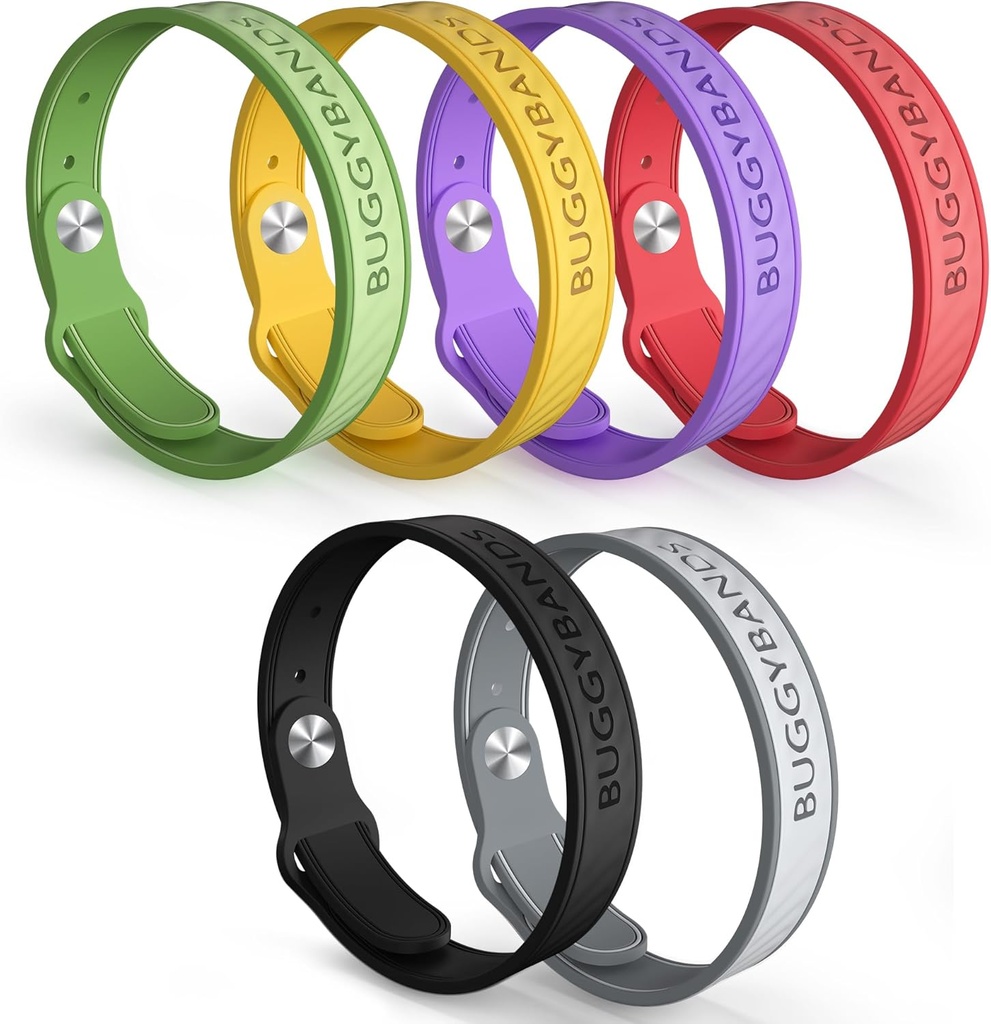 Moskito Repellent Armbänder, 6 Pack Silikon Moskito Repellent Bands mit DEET Kostenlose, natürliche und wasserdichte Bug-Armbänder für Kinder und Erwachsene, Outdoor Reiseschutz