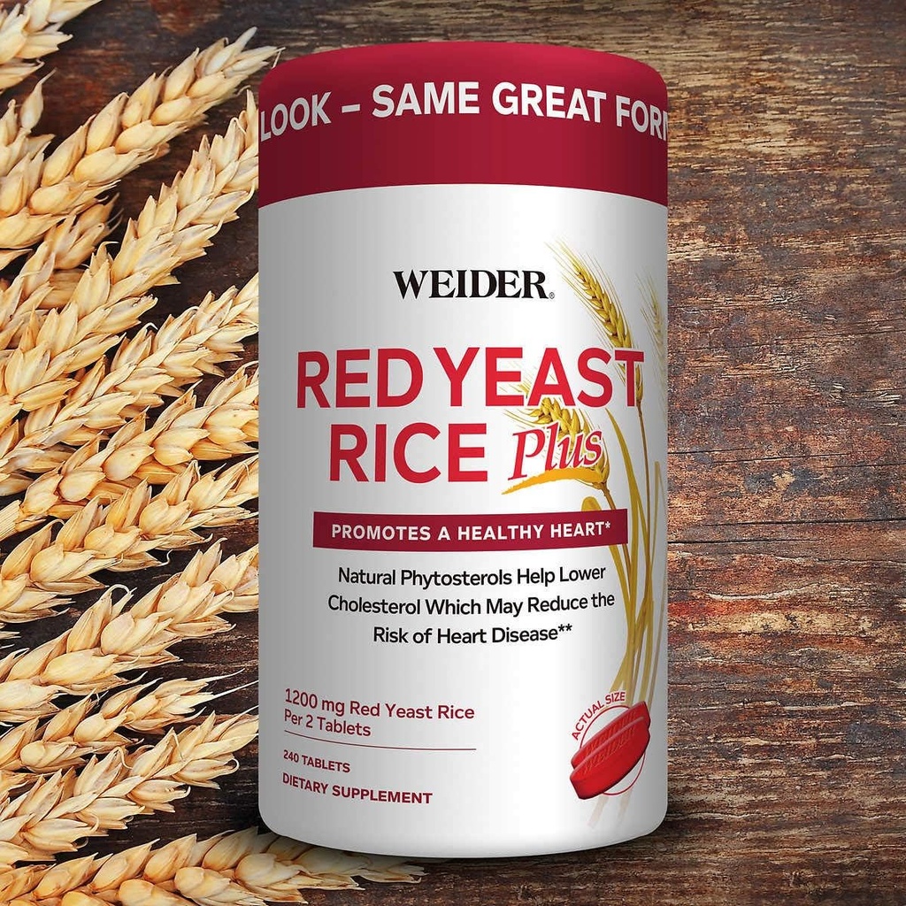 Rote Hefe Reis Plus 1200 mg, 240 Tabletten Pflanze Phytosterole 850 mg pro Servieren .#B