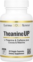 California Gold Nutrition TheanineUPTM, L-Theanine & Caffeine Plus Cocoa, e Matcha, 60 capsule di verdure