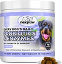 Dog Probiotics and Digestive Enzymes - Relief Diarrhea, Dog Gas, Bloating, Constipation, Upset Stomach - Pet Digestive Support - Soft Chews Probiotics for Dogs & Puppies