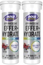 MAINTENANT nutrition sportive, effervescent effer-Hydrate, supplément électrolyte, récupération*, baie mixte, 10 comprimés (paquet de 2)