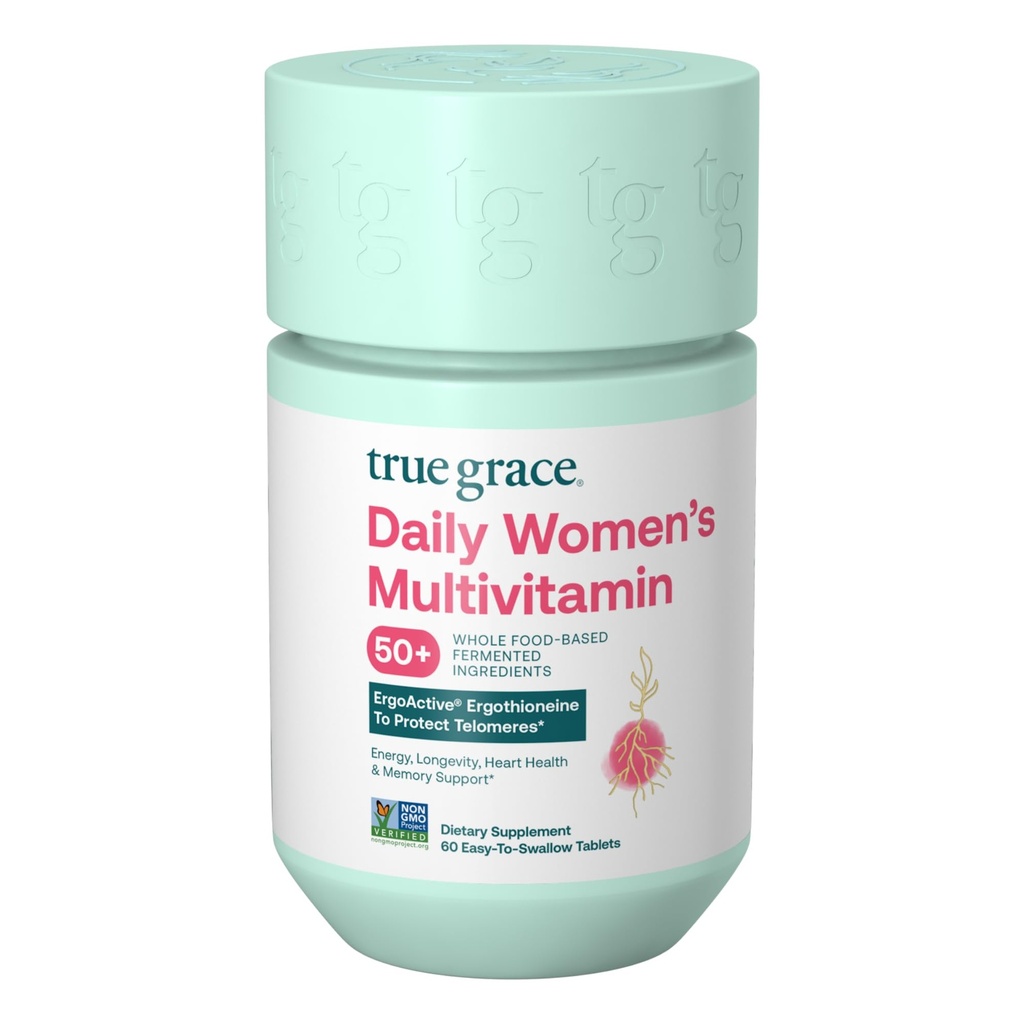 Multivitamine 50+ - 60 comprimés faciles à avaler - Immune, énergie, longévité et soutien de la mémoire - Vegan - sans gluten, soja et fer - 30 portions