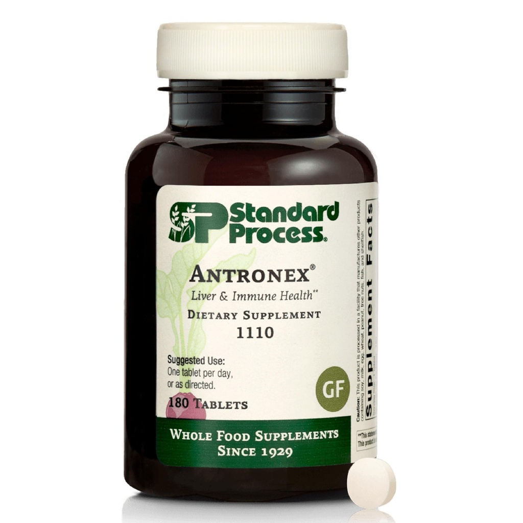 Standard Process Antronex - Integratore per la salute del fegato - Gluten-Free, Non-Dairy & Non-Soy - 180 compresse (180 Serve)