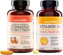 NatureWise Curcumin Turmeric 750mg & Vitamin D3 1000iu für Gelenk, Knochen, Immununterstützung [90 Count, 360 Count]