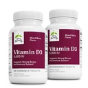 Terry Natürlich Vitamin D3 - Knochen Gesundheit & Knochen Stärke Unterstützung Ergänzung - Immunsystem & Gehirn Unterstützung - 5.000 IU Vitamin D Tabletten mit gemischten Berry Flavor - 90 Kautabletten (Pack von 2)