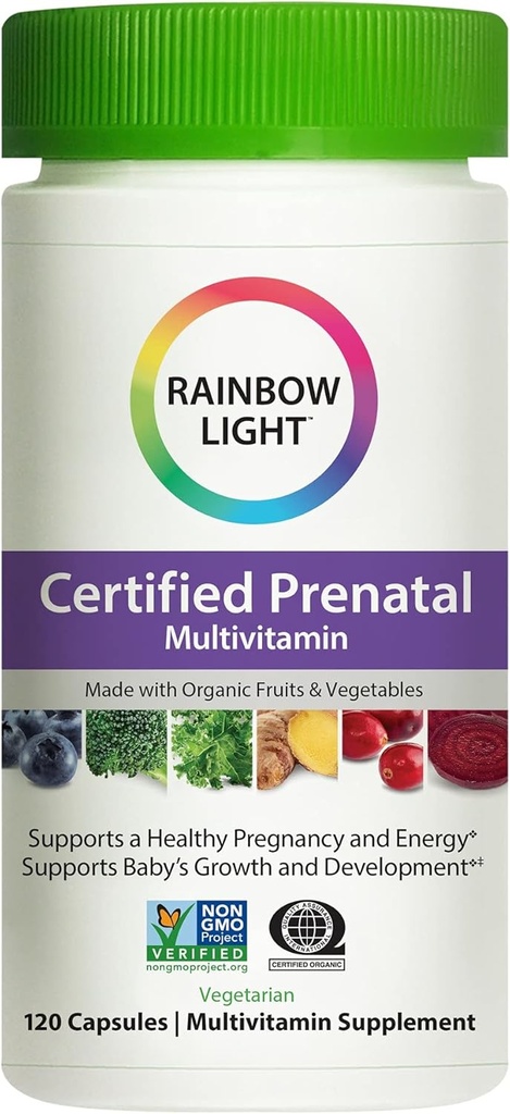 Regenbogenlicht Prenatal Multivitamin, Immununterstützung, 120 Kapseln (Package Mai Vary)